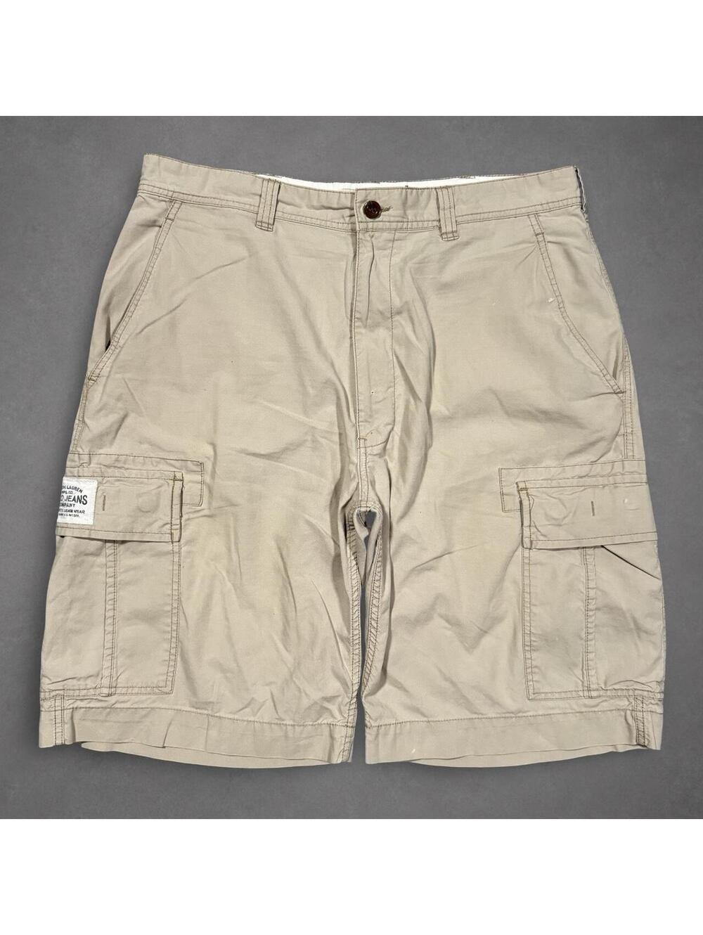 Vintage Polo Jeans Co Ralph Lauren Cargo Shorts 36 Khaki